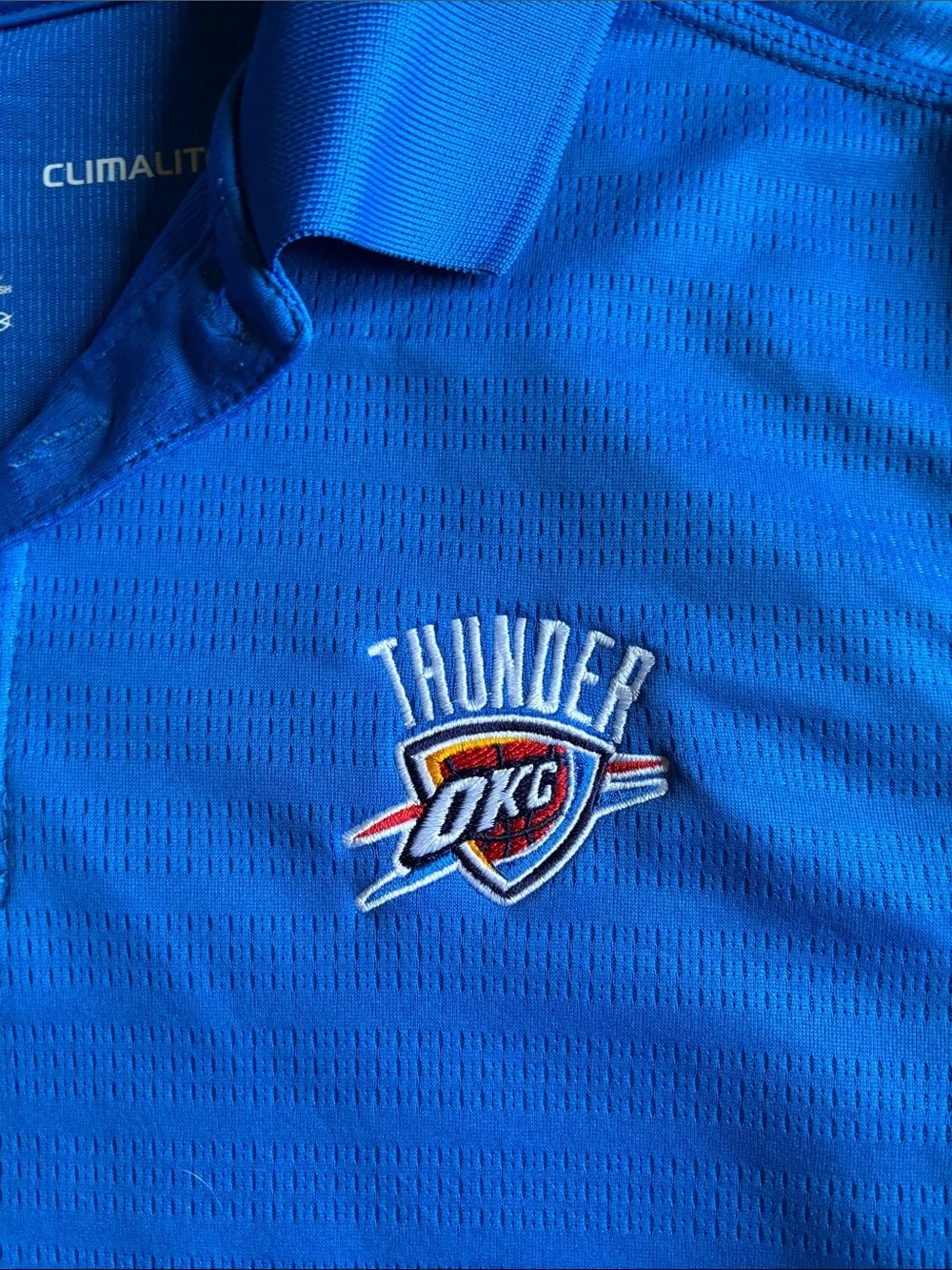 adidas Royal Blue Kids Polo with Thunder Logo